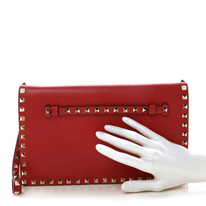 Valentino Garavani Nappa Rockstud Wristlet Clutch Rosso Valentino 2 of 10