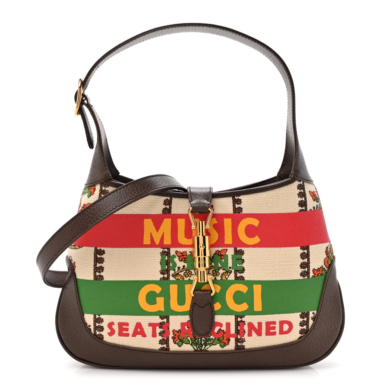 Gucci Canvas Calfskin 100 Centennial Music Small Jackie 1961 Hobo Multicolor 1 of 10