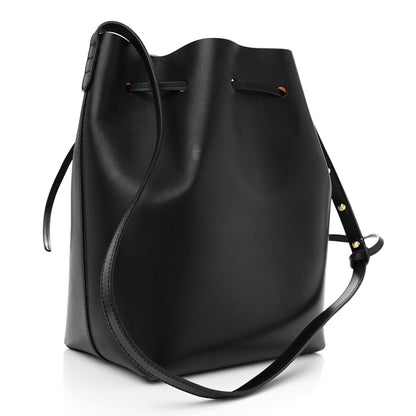 Mansur Gavriel Vegetable Tanned Calfskin Bucket Bag Black Ballerina 4 of 10
