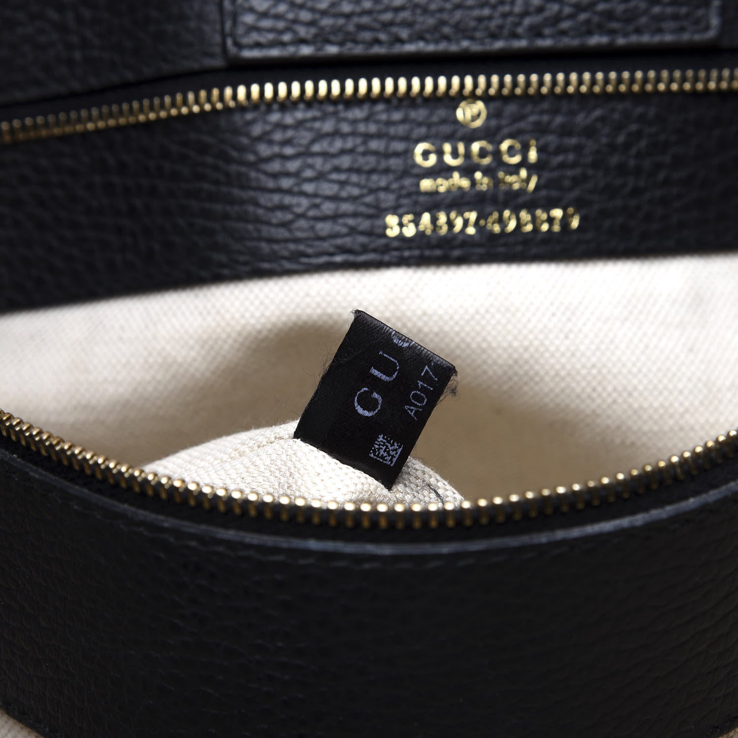 Gucci Pebbled Calfskin Medium Swing Tote Black 10 of 12