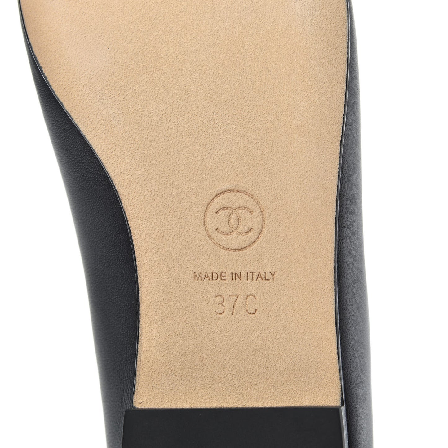 Calfskin Pearl CC Loafers 37 Black