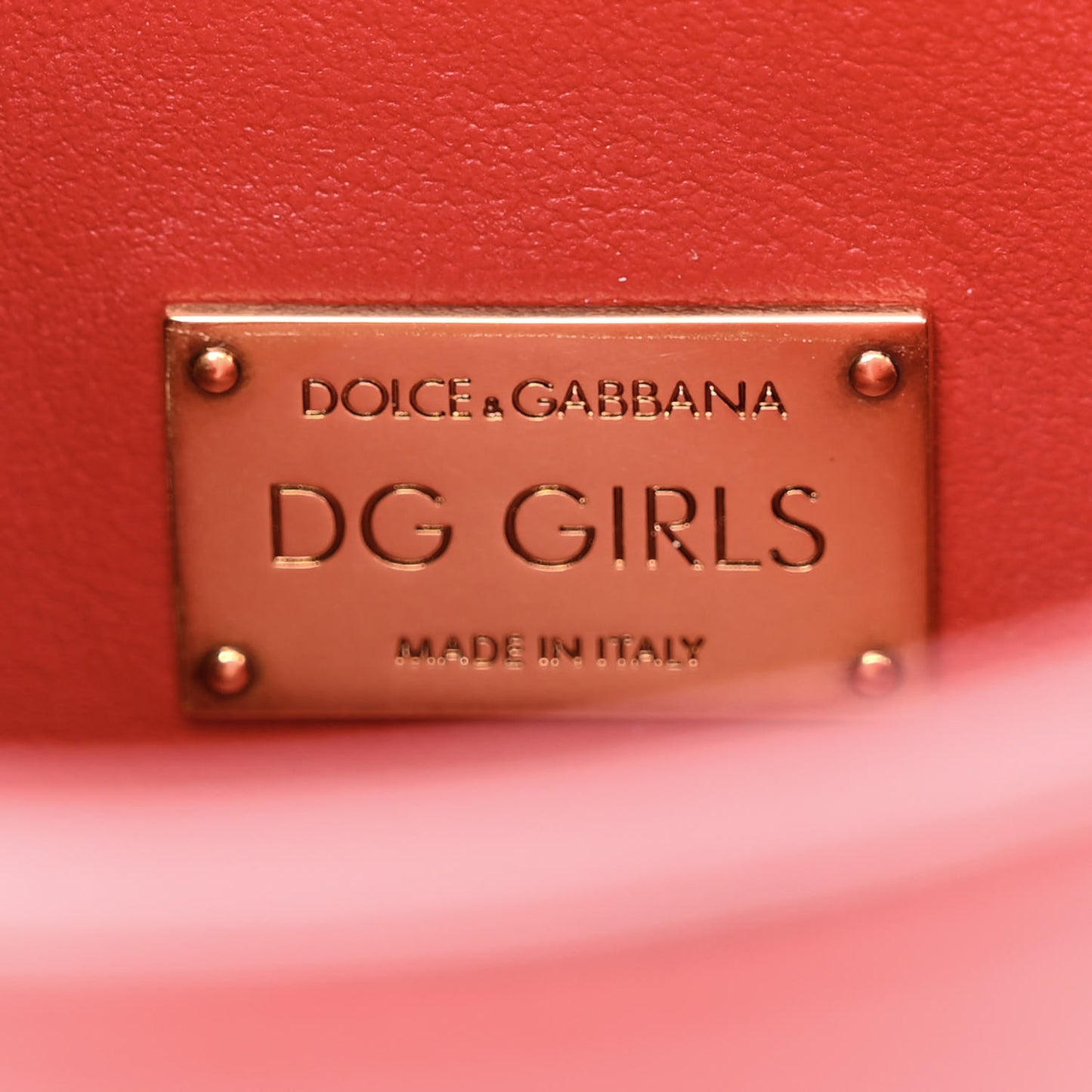 Nappa DG Girls Shoulder Bag Red