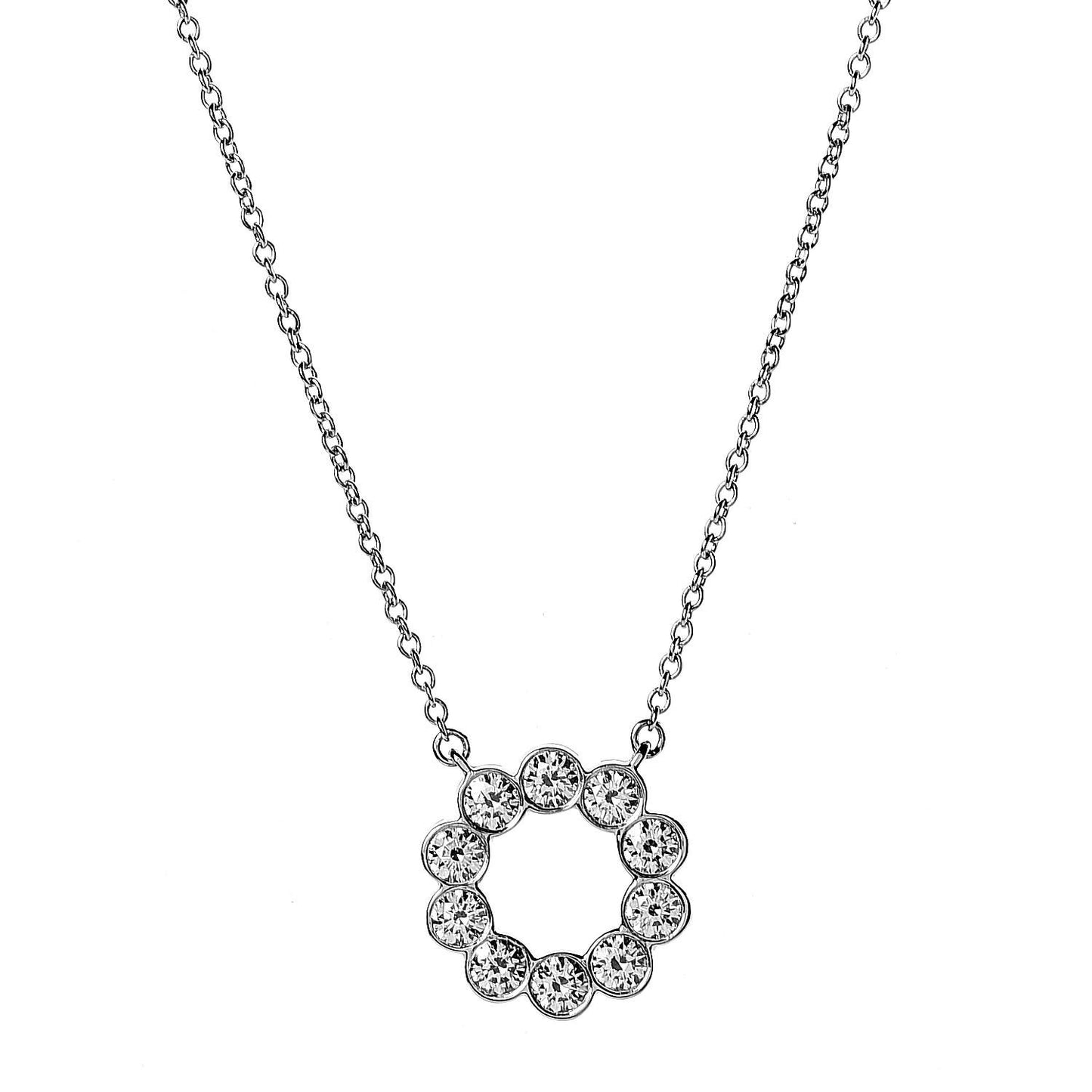 Platinum Diamond .60ct Round Jazz Pendant Necklace