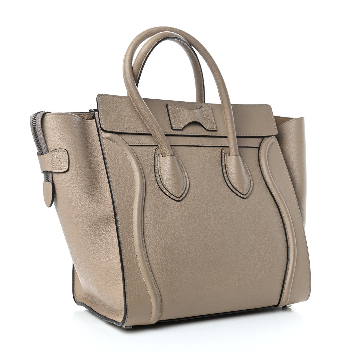 Drummed Calfskin Mini Luggage Dune