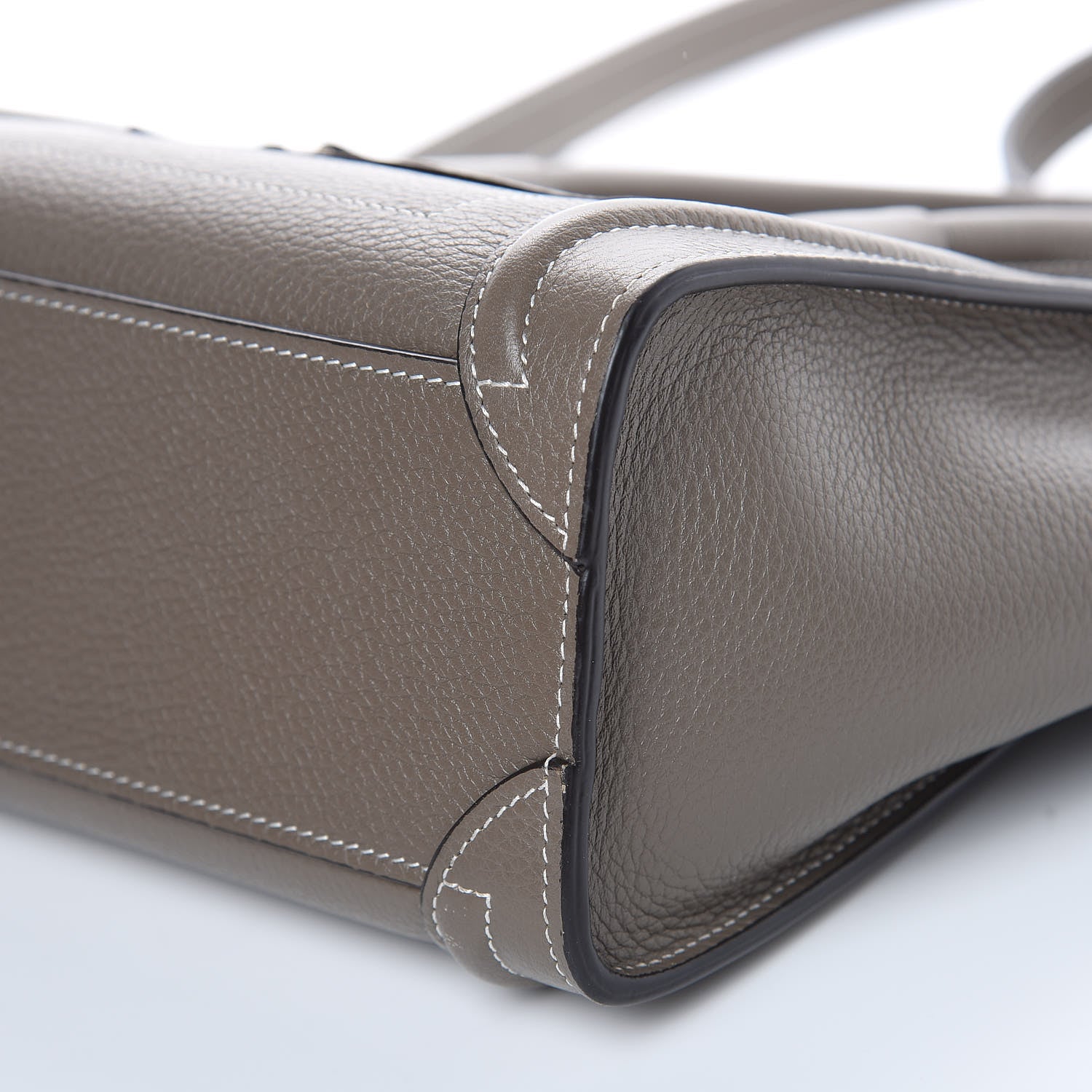 Celine Drummed Calfskin Nano Luggage Souris 9 of 11