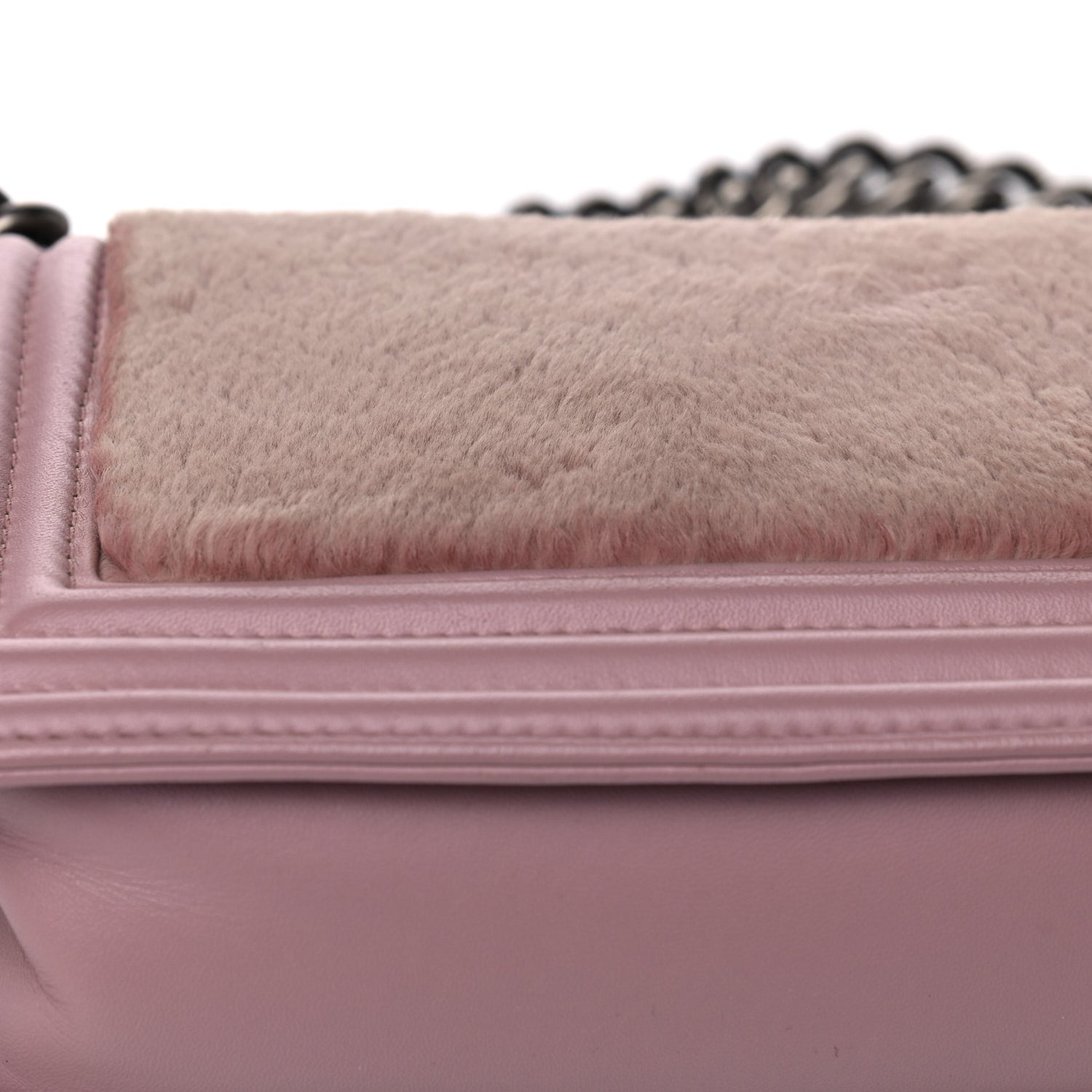 Chanel Fur Calfskin Small Boy Flap Pink 16 of 16