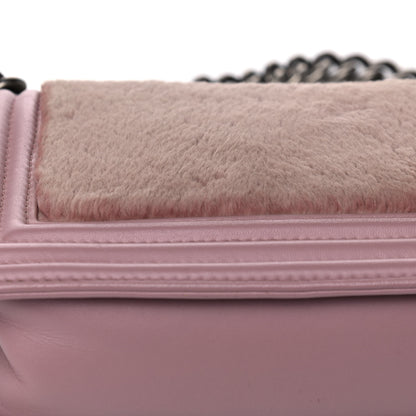 Chanel Fur Calfskin Small Boy Flap Pink 16 of 16