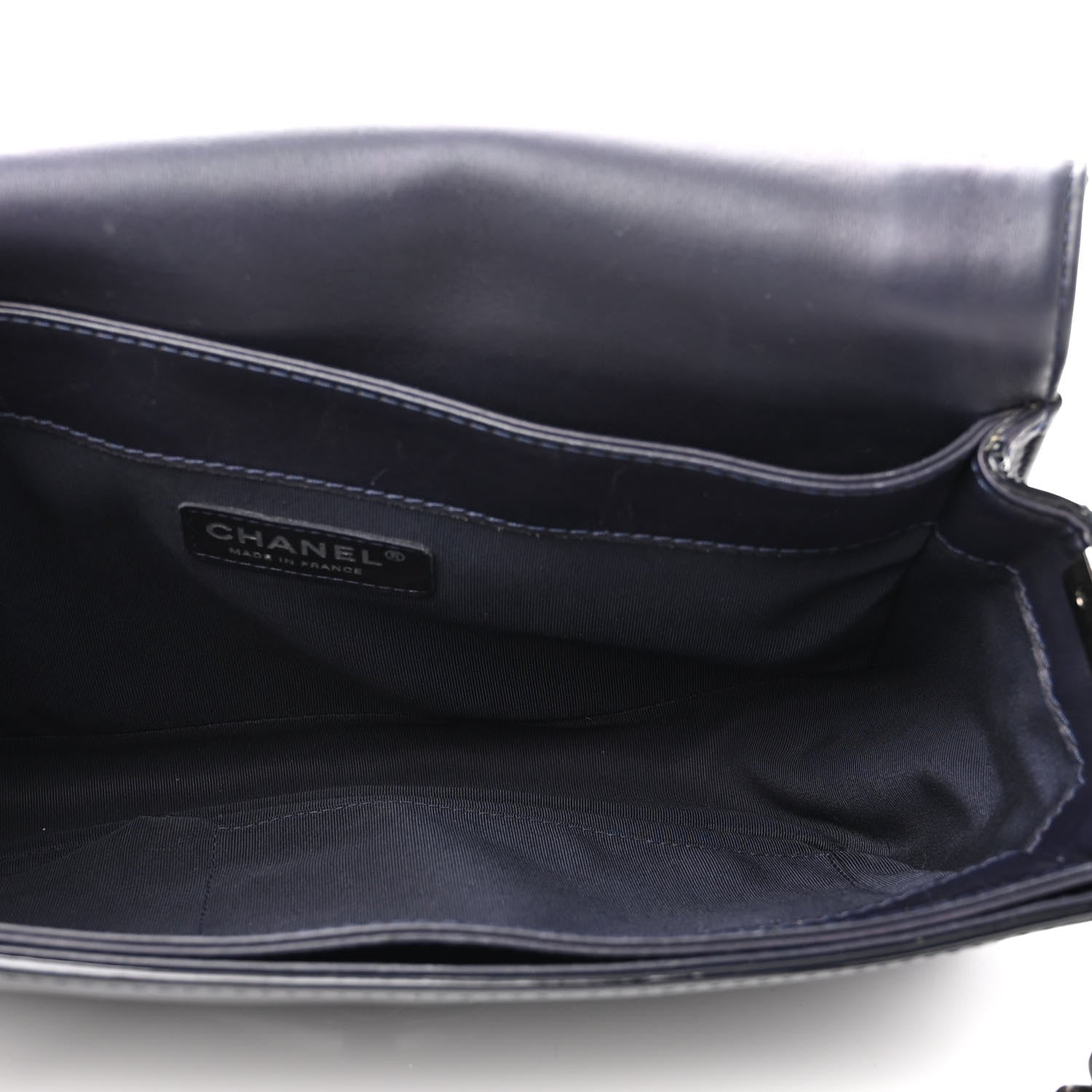 Chanel Patent New Medium Boy Reverso Flap Navy 5 of 10
