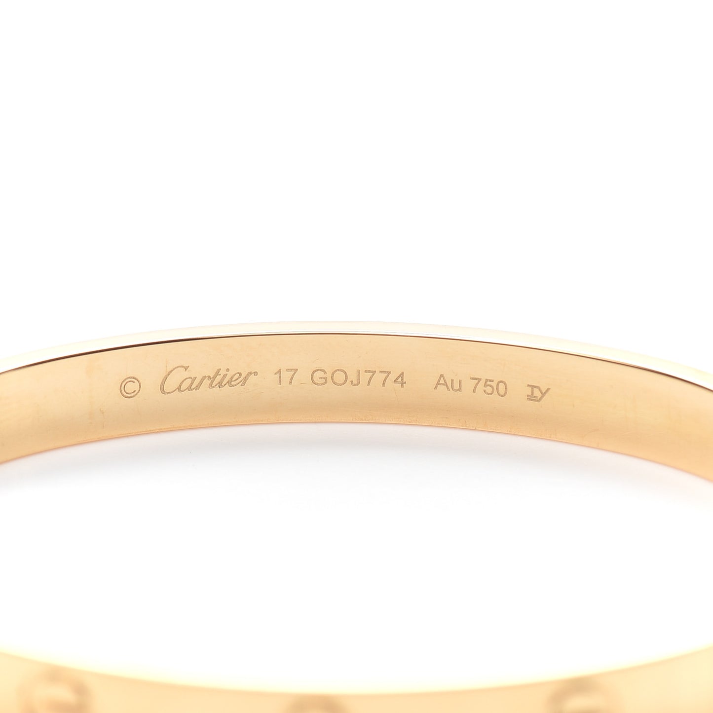 18K Yellow Gold LOVE Bracelet 17