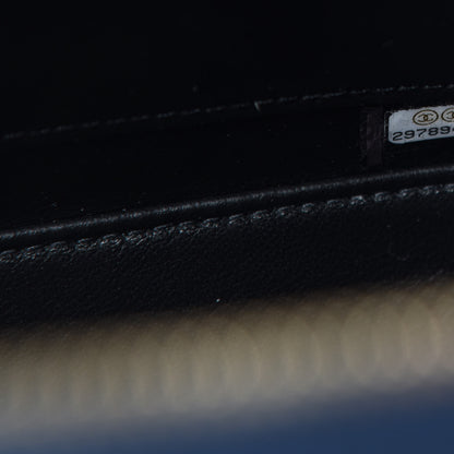Chanel Caviar Quilted Large CC Filigree Vanity Case Navy Black 9 of 11