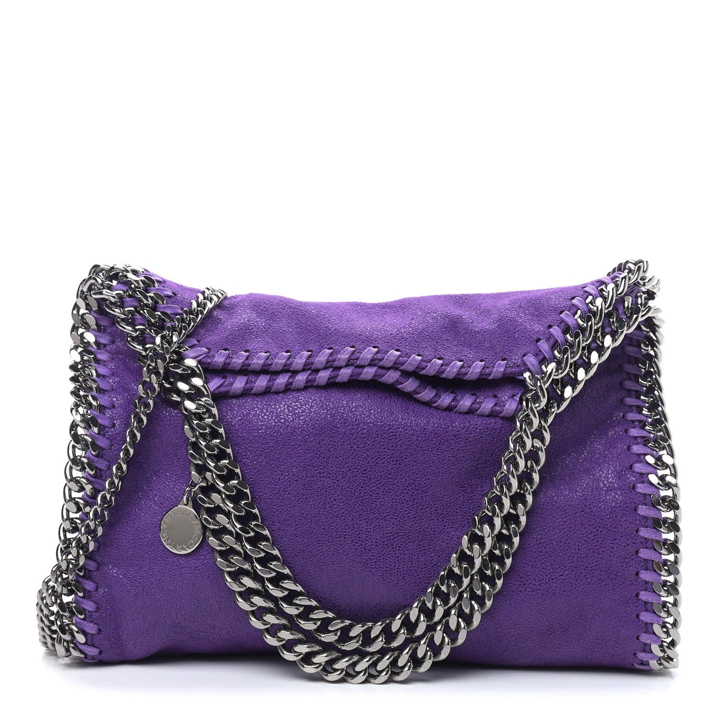 Shaggy Deer Mini Falabella Fold Over Tote Bright Purple