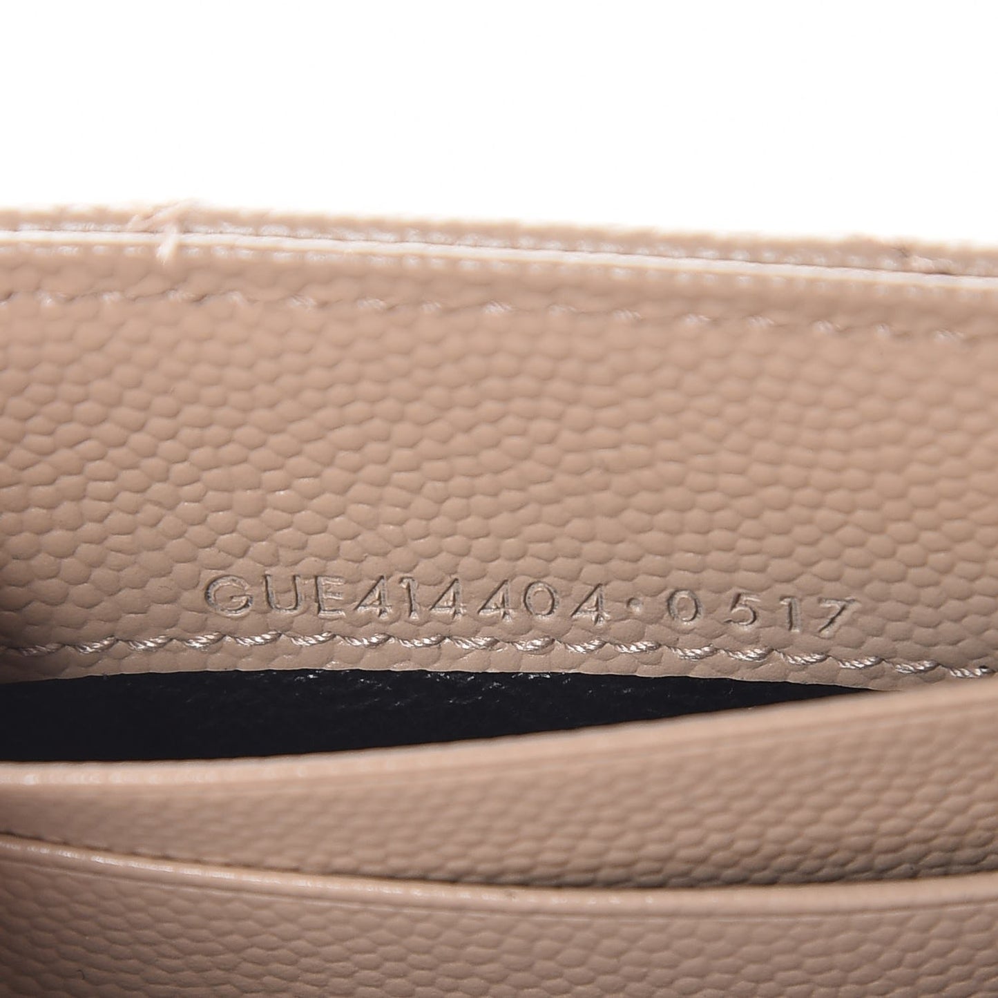 Grain De Poudre Matelasse Chevron Small Monogram Envelope Wallet Dark Beige