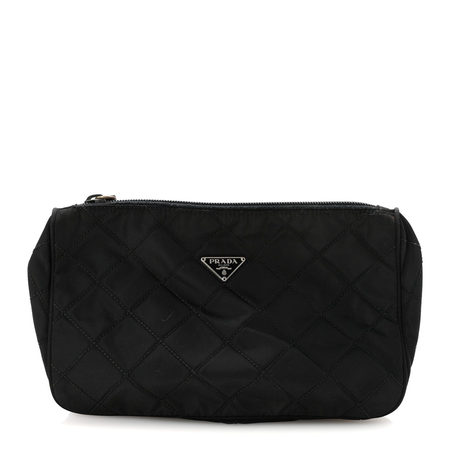 Tessuto Nylon Quilted Necessaire Pouch Black