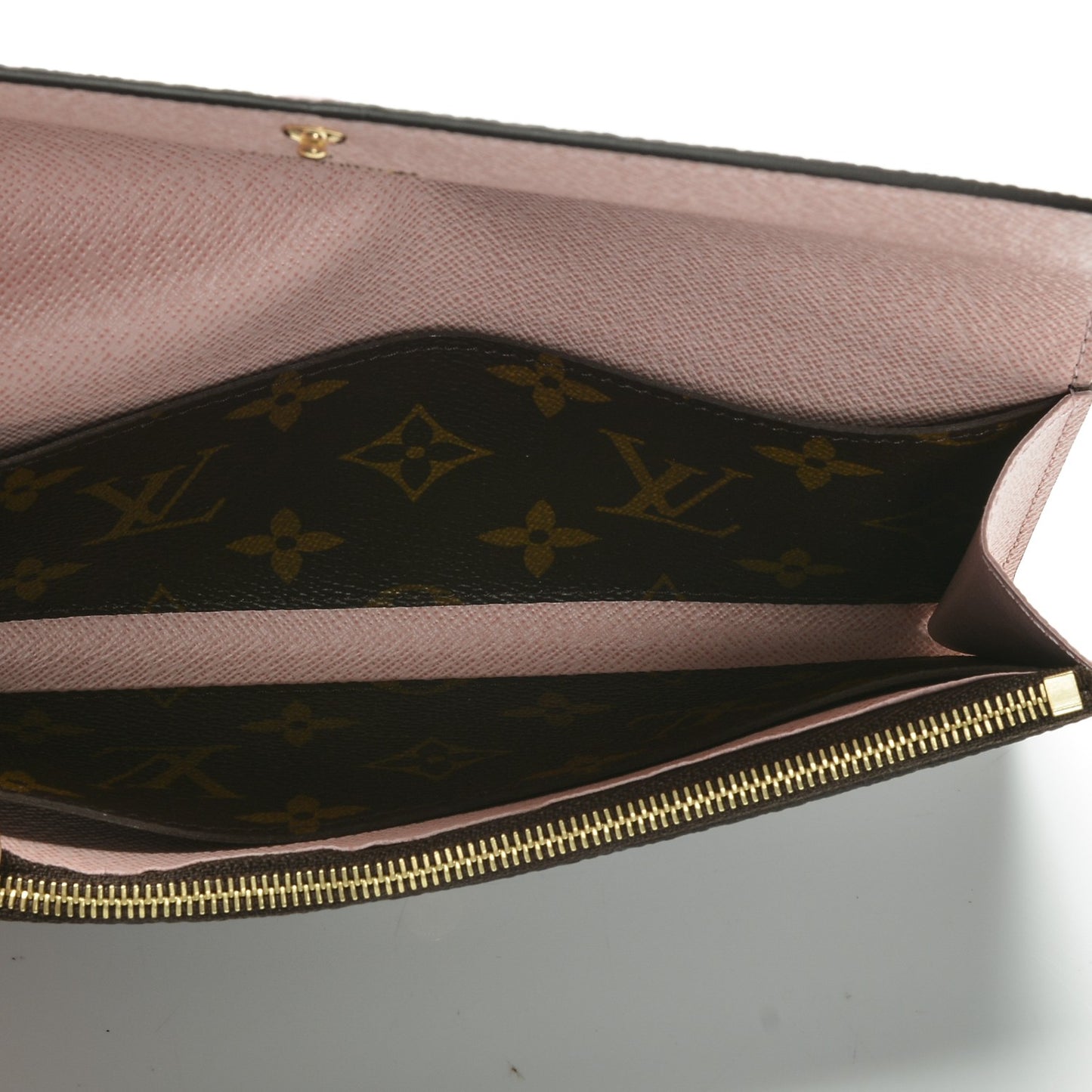 Monogram Emilie Wallet Rose Ballerine