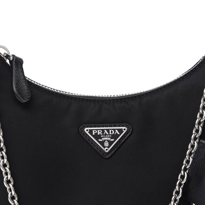 Prada Nylon Re-Edition 2005 Shoulder Bag Black 9 of 10