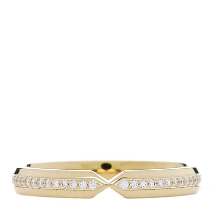 Tiffany 18K Yellow Gold Diamond Nesting Narrow Band Ring 57 8 1 of 4