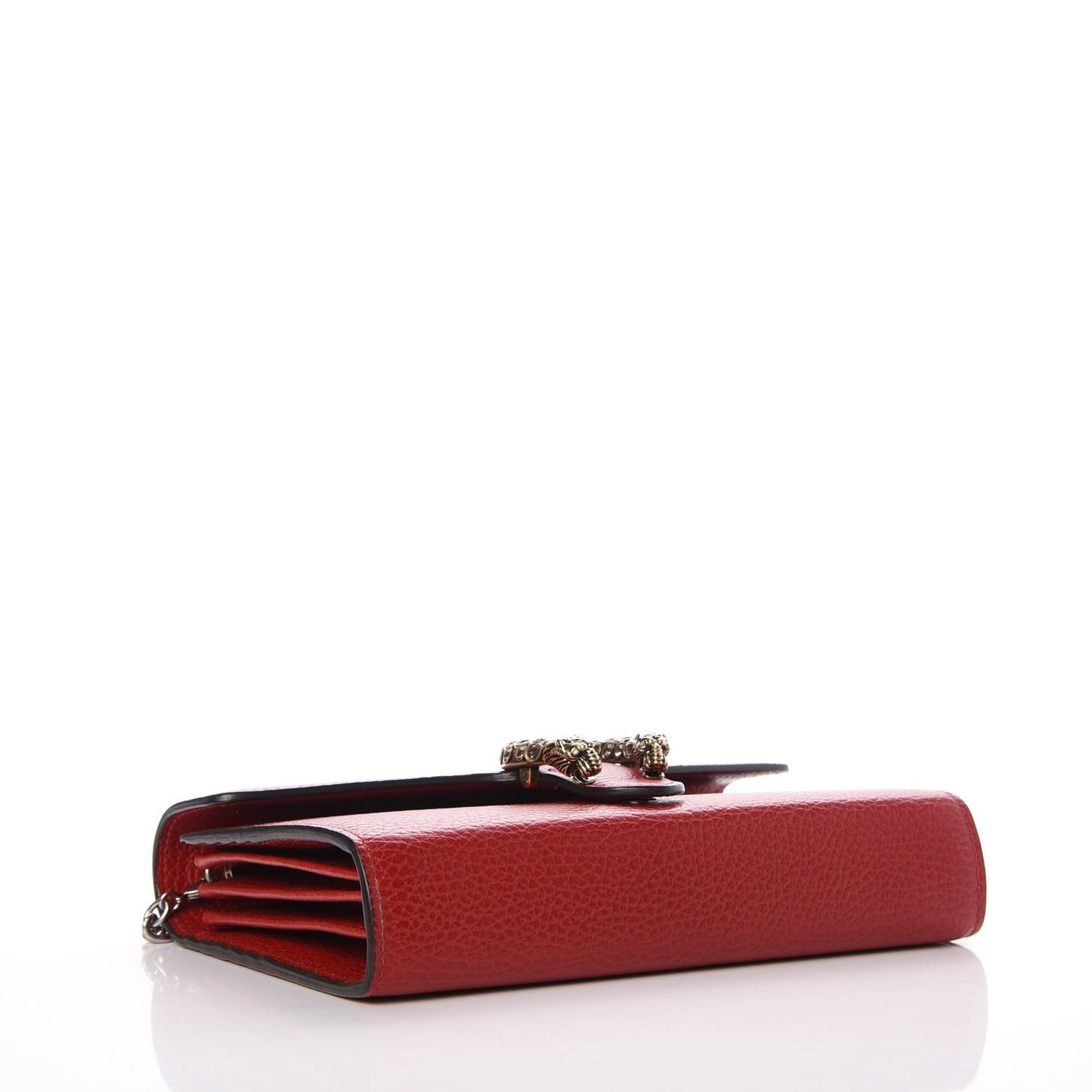 Calfskin Mini Dionysus Chain Wallet Hibiscus Red