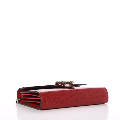 Gucci Calfskin Mini Dionysus Chain Wallet Hibiscus Red 4 of 8
