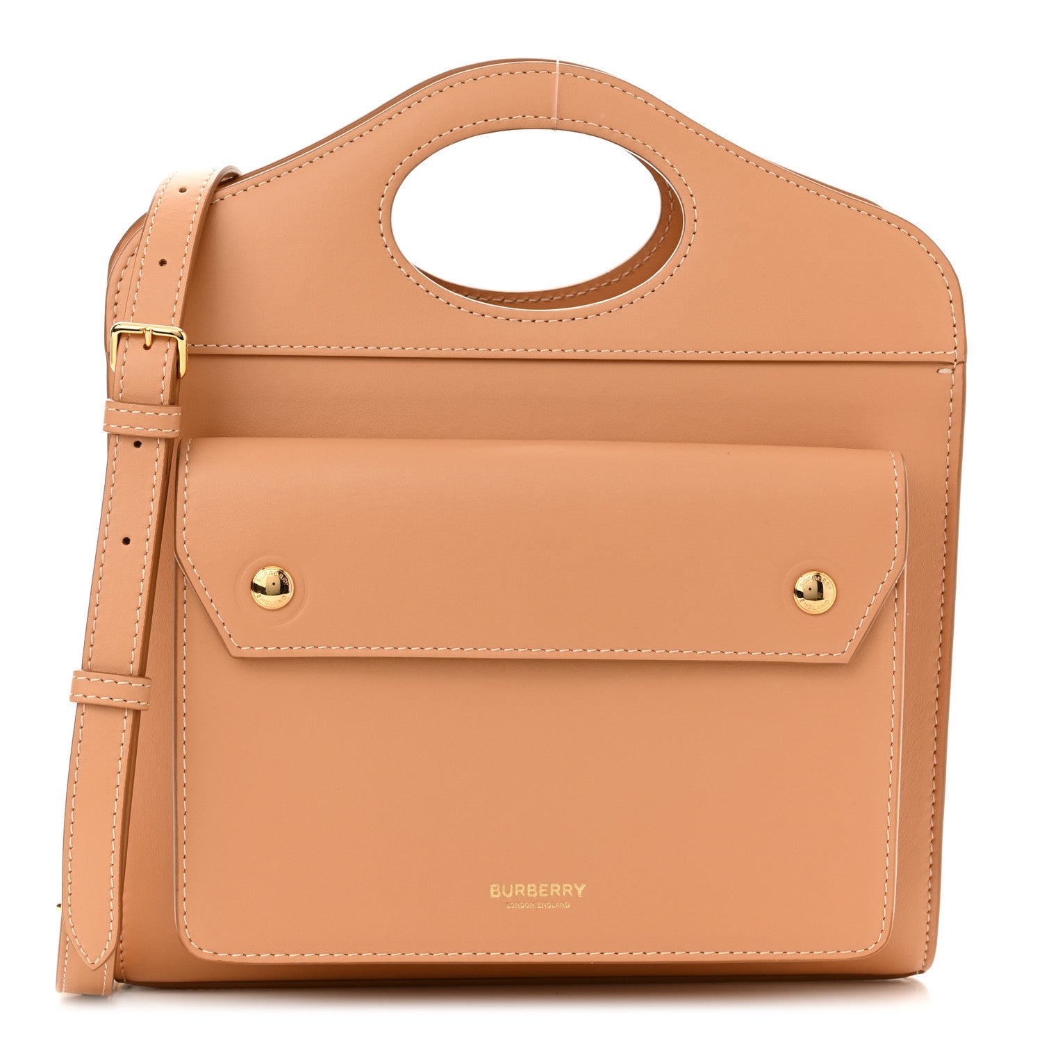Burberry Smooth Calfskin Mini Pocket Bag Warm Sand 1 of 9