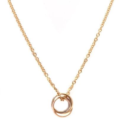 Cartier 18K Pink Yellow White Gold Trinity Pendant Necklace 1 of 10