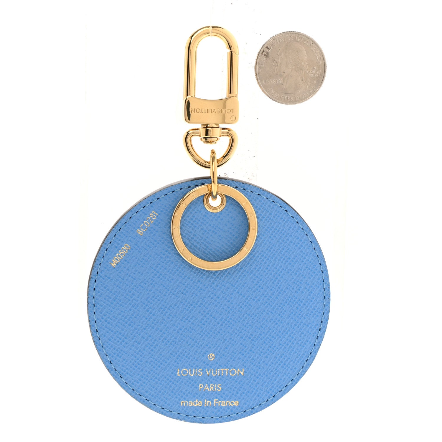 Louis Vuitton Monogram 2021 Christmas Animation China Wall Bag Charm Key Ring Myosotis Blue 2 of 4