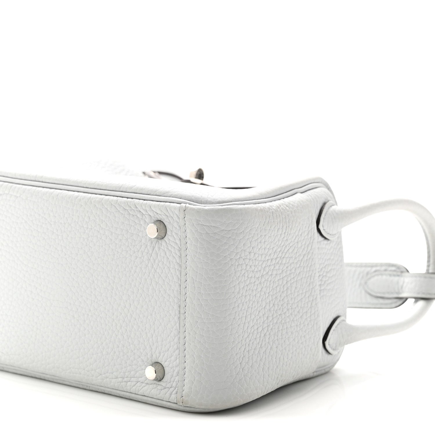 Hermes Taurillon Clemence Mini Lindy 20 Bleu Pale 4 of 11