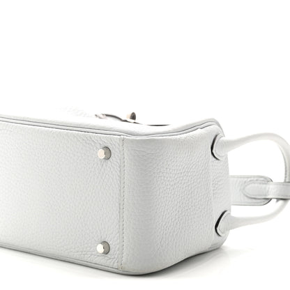 Hermes Taurillon Clemence Mini Lindy 20 Bleu Pale 4 of 11