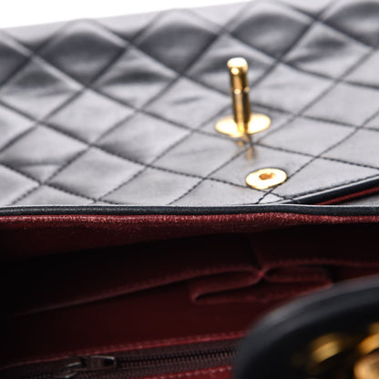 Chanel Lambskin Quilted Medium Double Flap Black 12 of 16