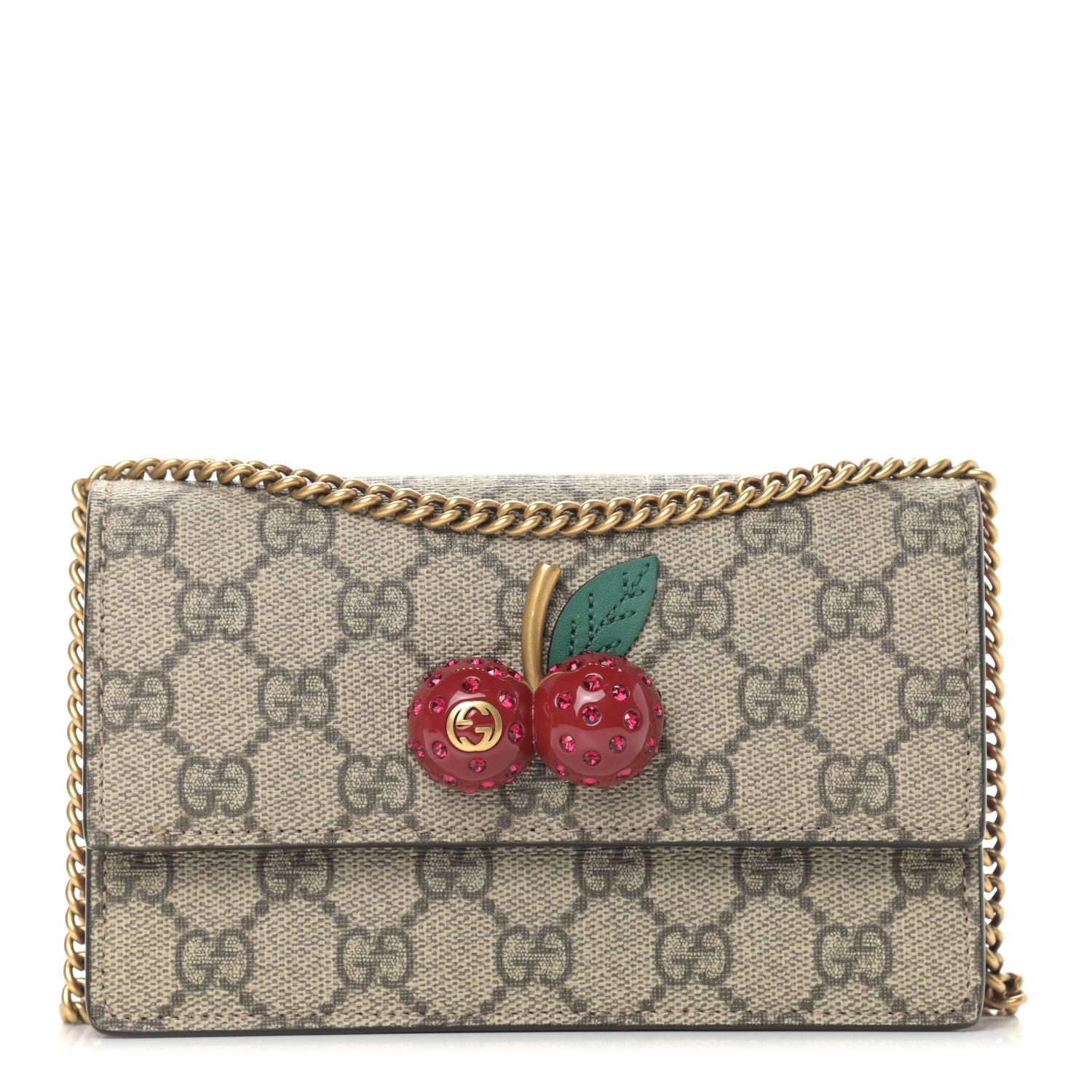 Gucci GG Supreme Monogram Mini Cherry Chain Bag 1 of 7