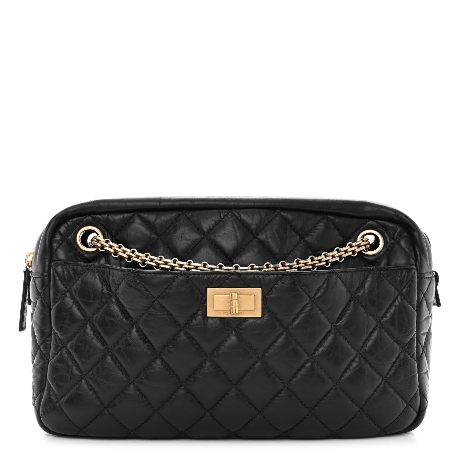 Chanel Aged Calfskin Quilted Medium Reissue Camera Case Black 1 of 9