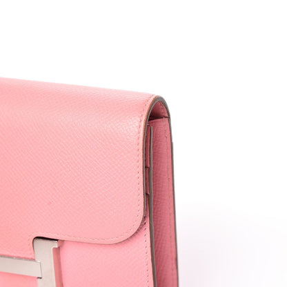 Hermes Epsom Constance Short Wallet Rose Confetti 18 of 24