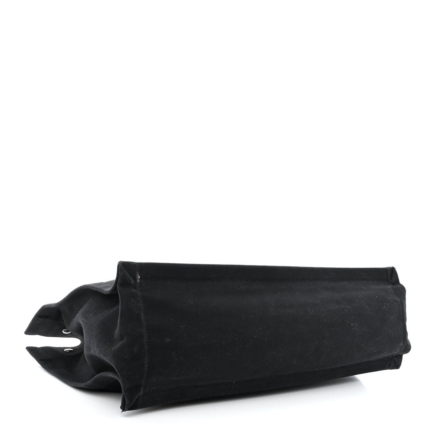 Linen Calfskin Rive Gauche Tote Black