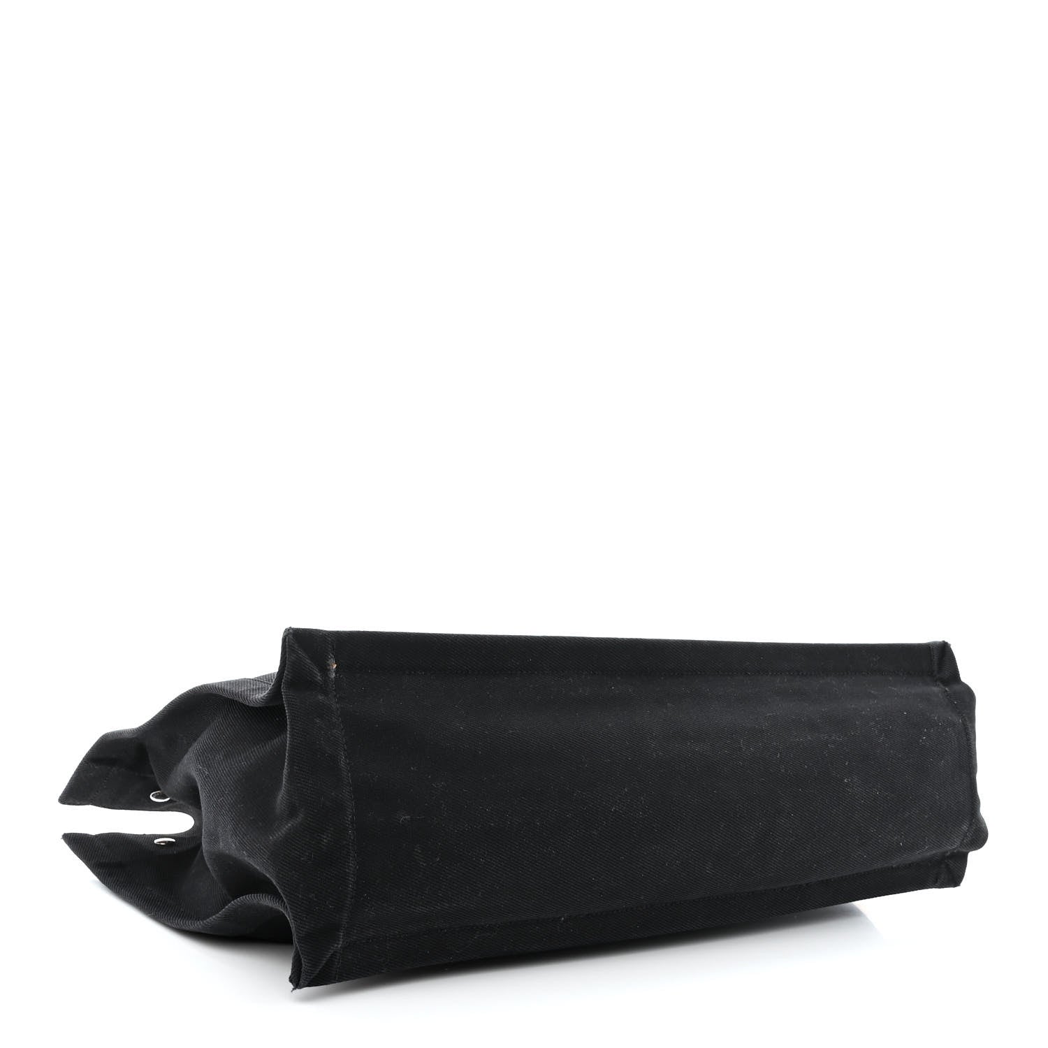 Saint Laurent Linen Calfskin Rive Gauche Tote Black 4 of 17