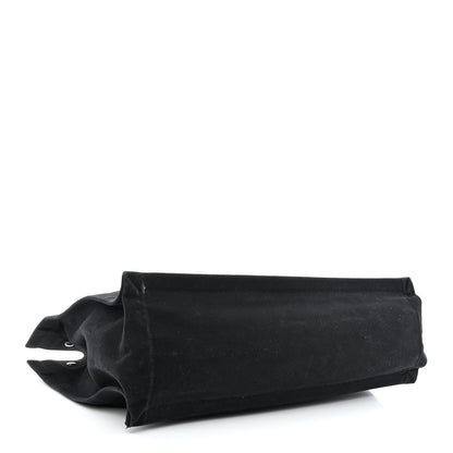 Saint Laurent Linen Calfskin Rive Gauche Tote Black 4 of 17