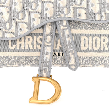 Christian Dior Oblique Slim Saddle Pouch Grey 9 of 14
