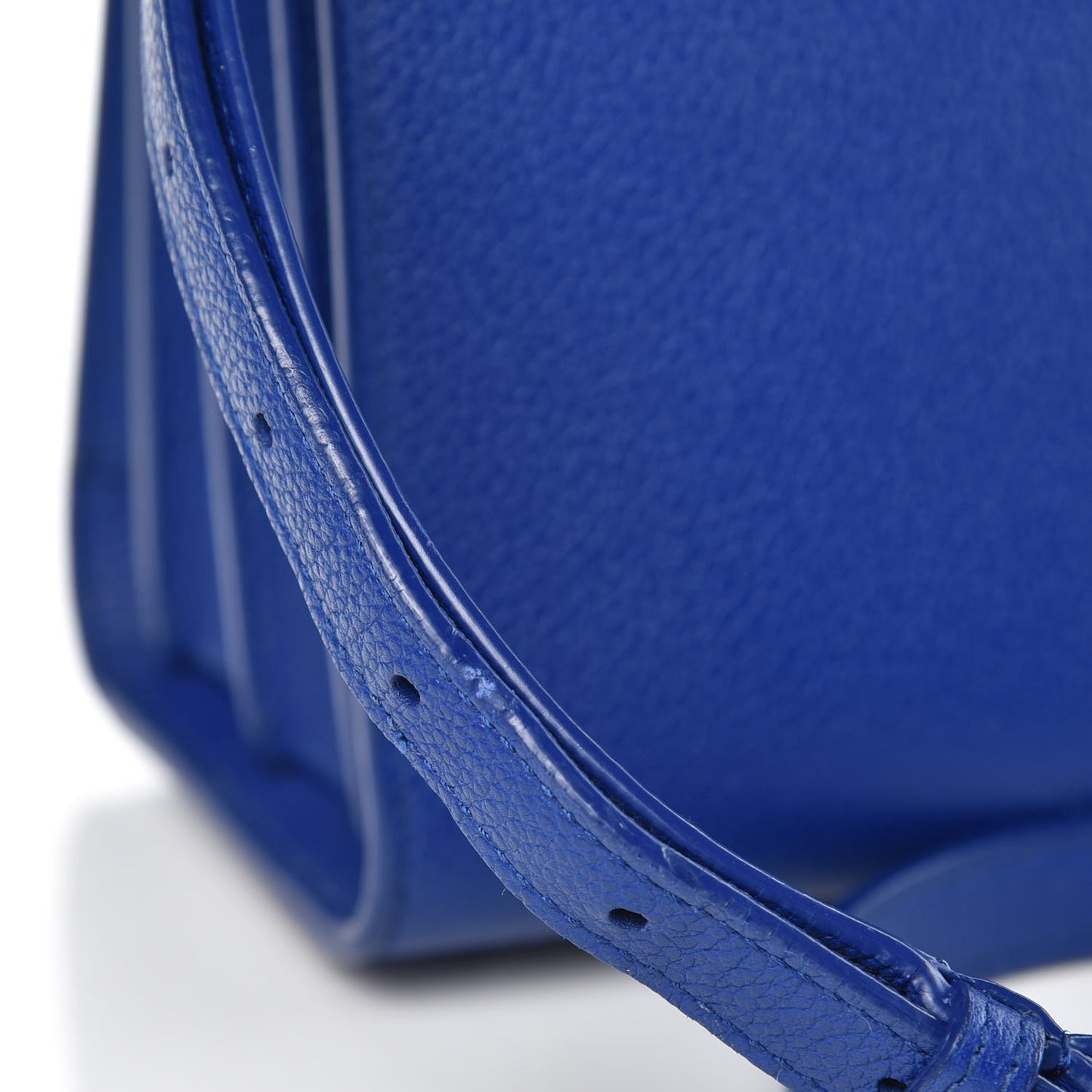 Grained Calfskin Nano Sac De Jour Cobalt Blue