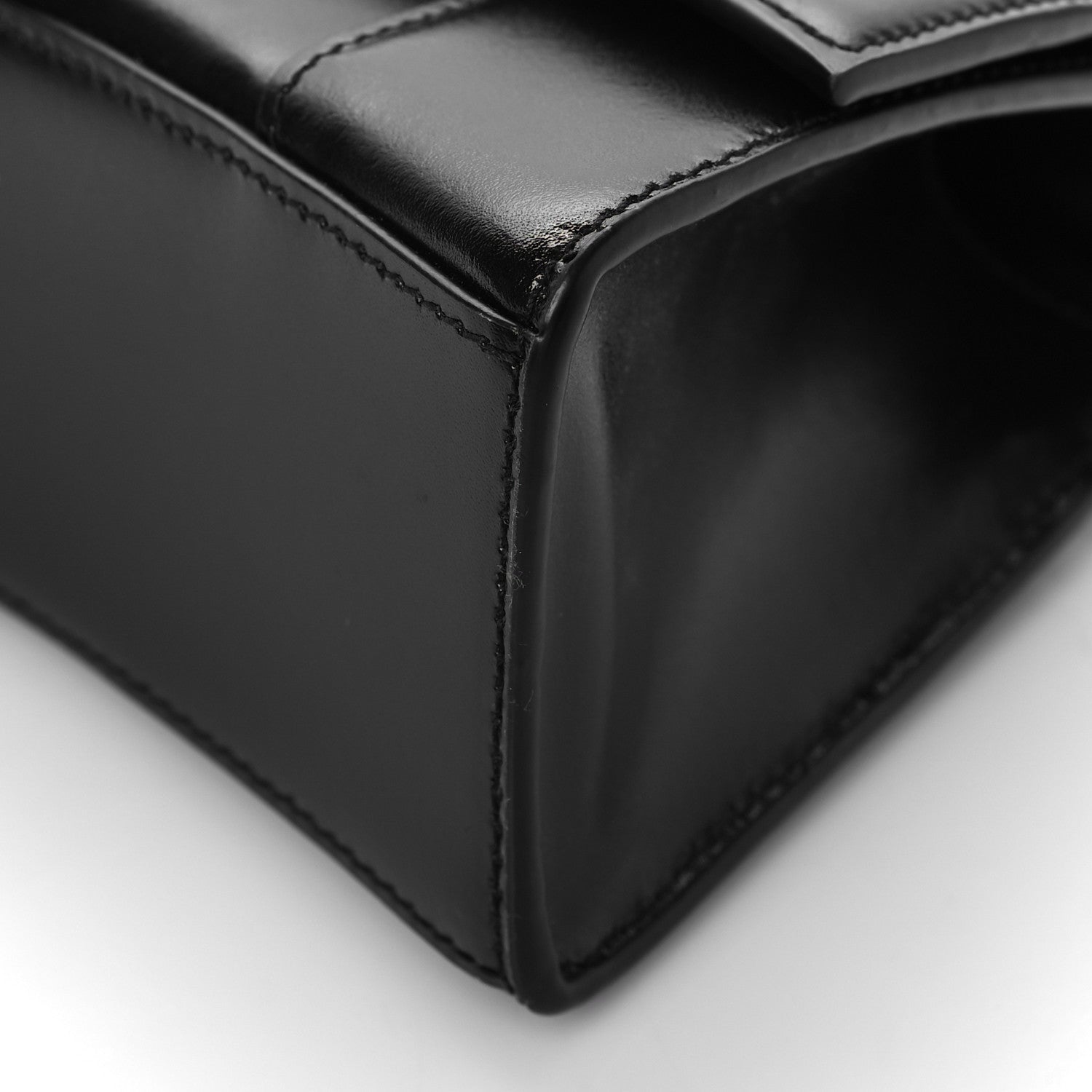 Balenciaga Shiny Box Calfskin Hourglass Top Handle Bag XS Black 9 of 9