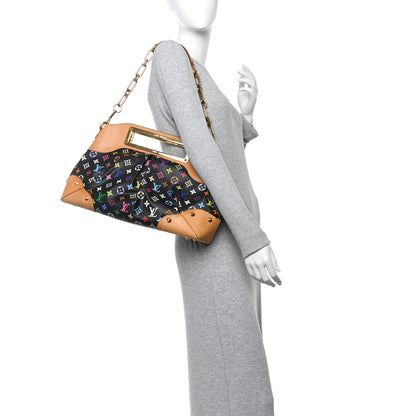 Louis Vuitton Monogram Multicolor Judy GM Black 2 of 9