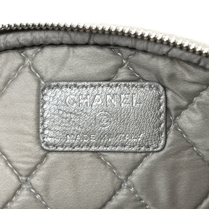 Chanel Metallic Lambskin Quilted Reissue Cosmetic Case Silver 5 of 8