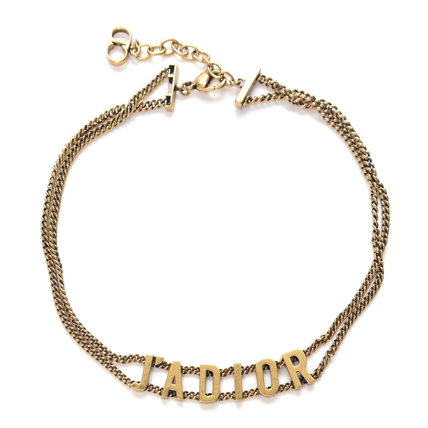 Metal J'Adior Choker Necklace Aged Gold