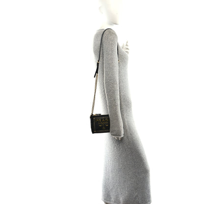 Prada Tessuto Bandoliera Logo Shoulder Bag Gold Black 2 of 13