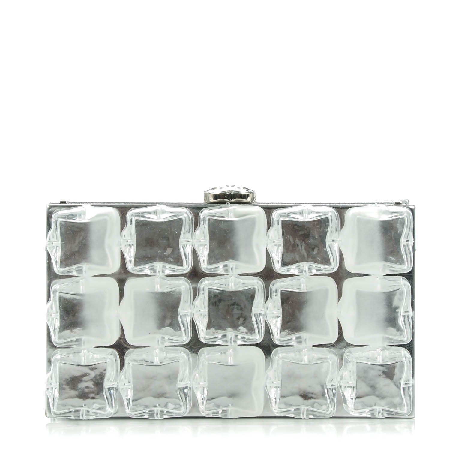 Chanel Plexi Ice Cube Clutch Silver 1 of 7