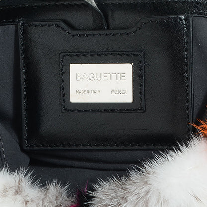 Fendi Mink Fur Striped Baguette Natural Multicolor 8 of 11