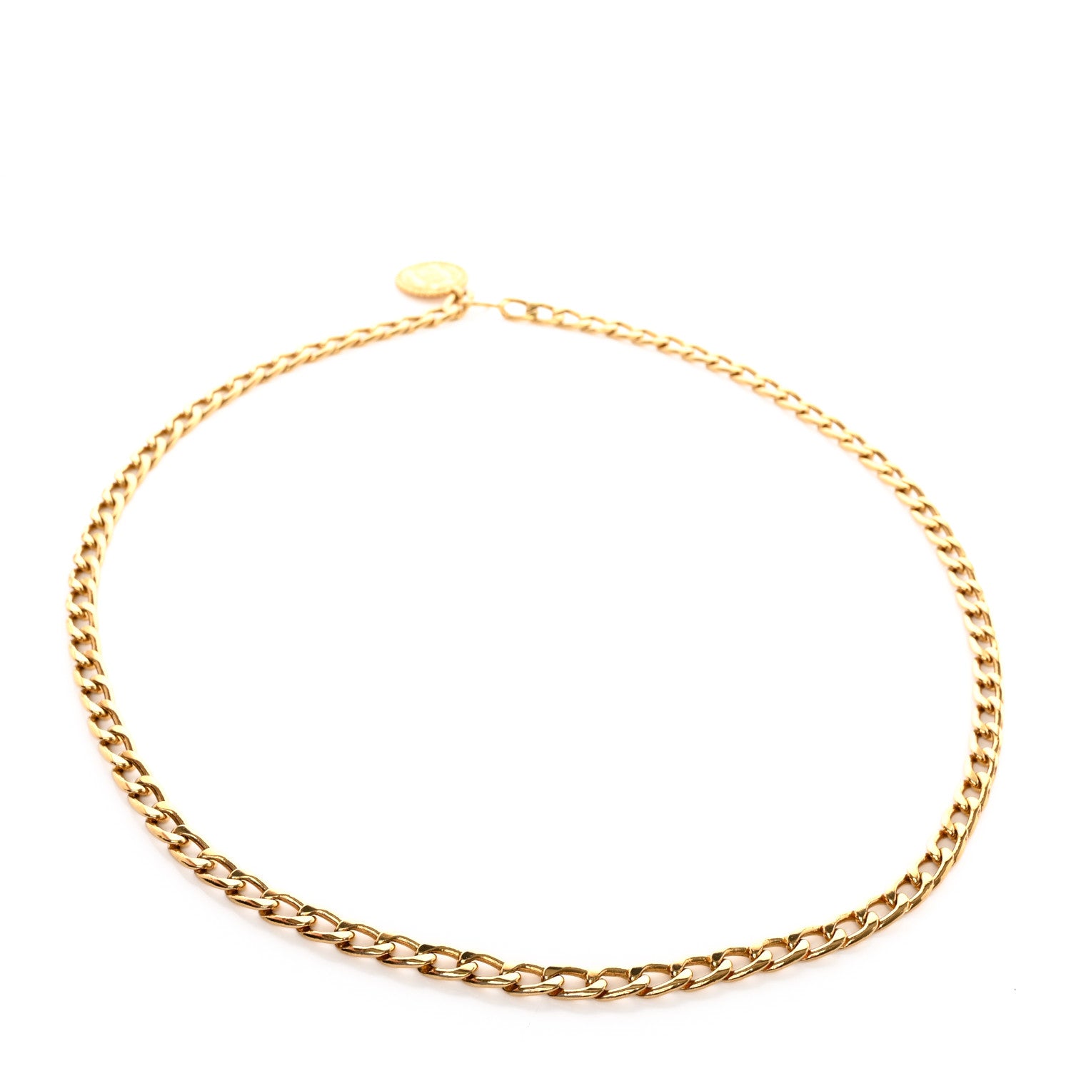 Chanel Metal Chain CC Medallion Belt Gold 2 of 4