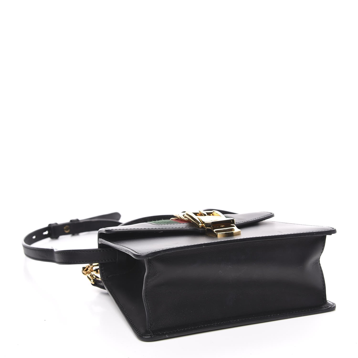 Gucci Calfskin Mini Sylvie Top Handle Bag Black 4 of 11