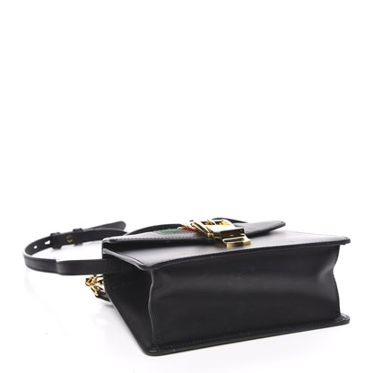 Gucci Calfskin Mini Sylvie Top Handle Bag Black 4 of 11