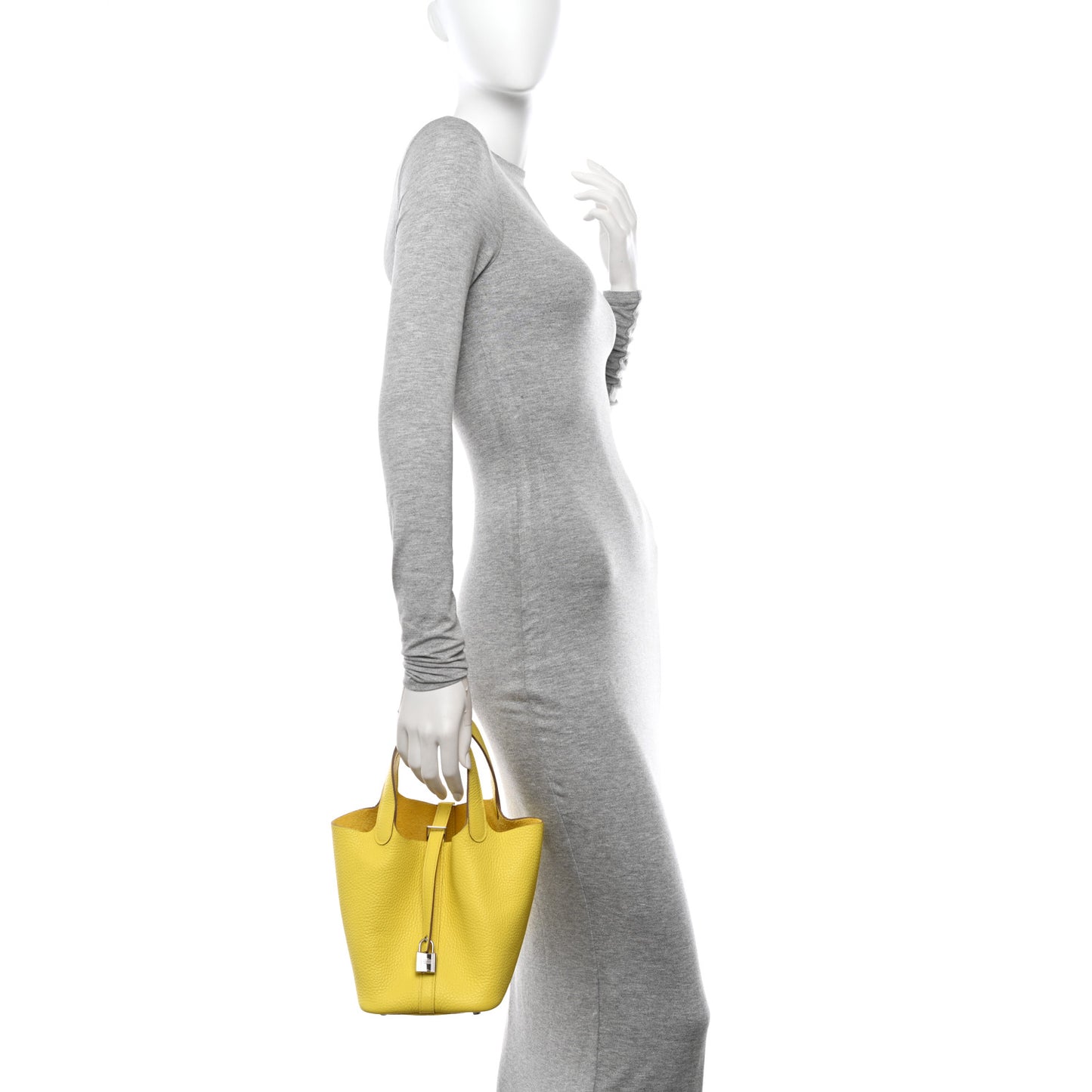 Taurillon Clemence Picotin Lock 18 PM Limoncello