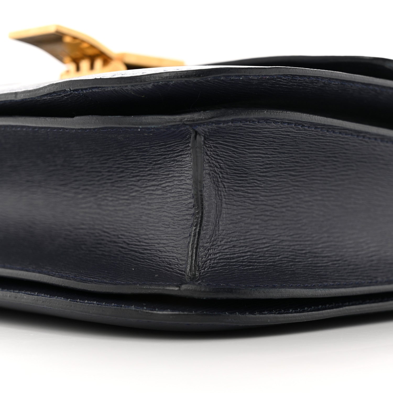 Celine Liege Calfskin Medium Classic Box Flap Bag Dark Blue 10 of 14