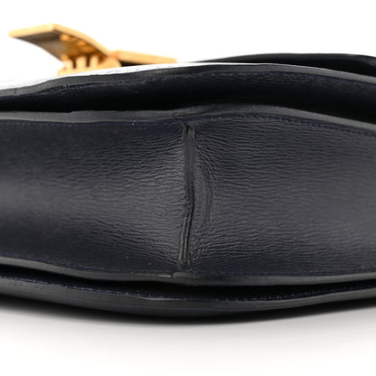 Celine Liege Calfskin Medium Classic Box Flap Bag Dark Blue 10 of 14