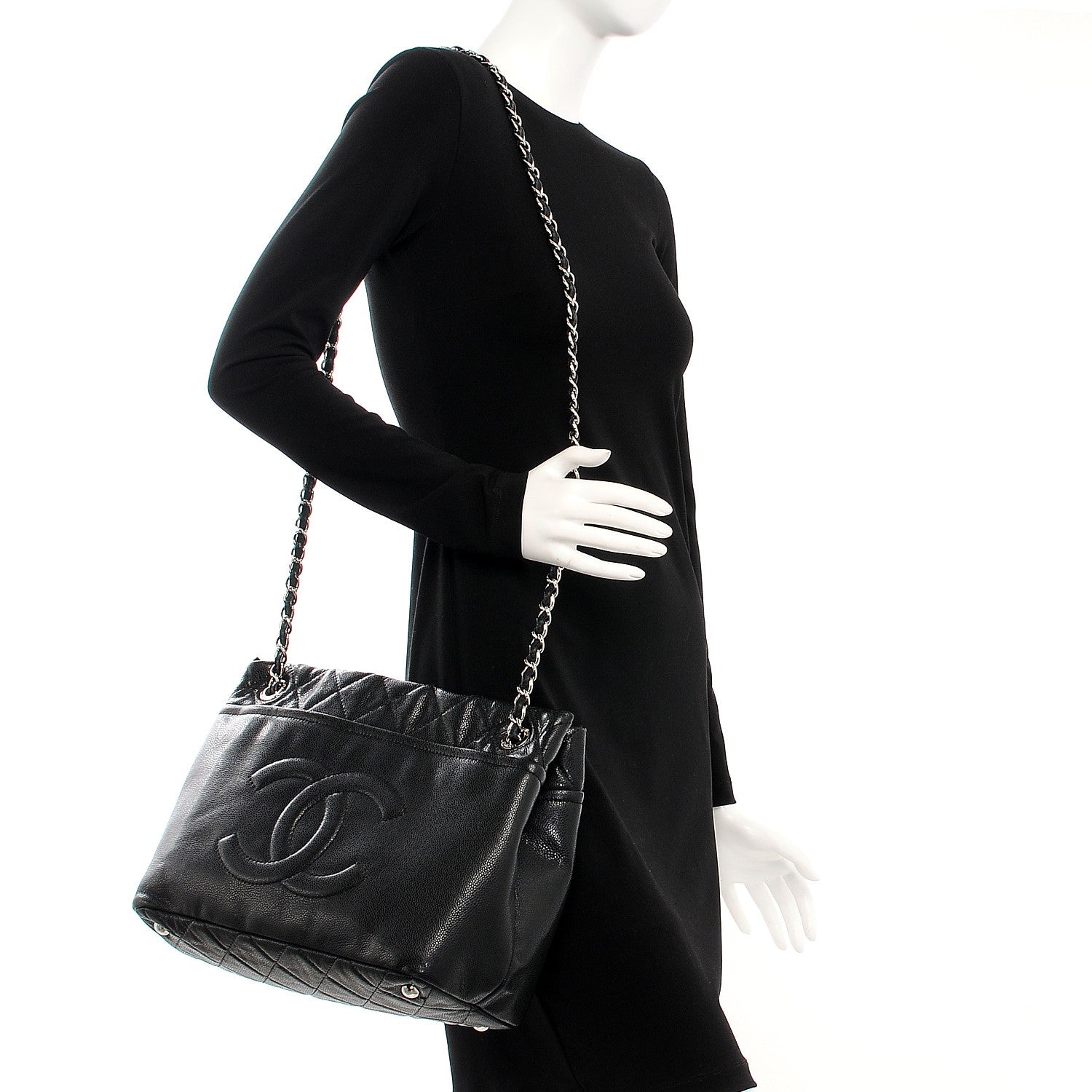 Chanel Caviar Timeless CC Soft Tote Black 2 of 10